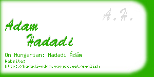 adam hadadi business card